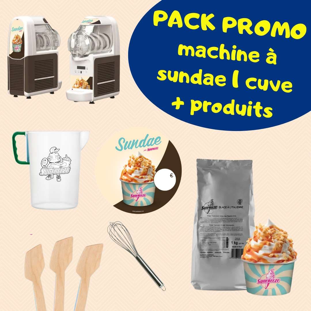 Pack promo machine à sundae 1 cuve + produits offerts