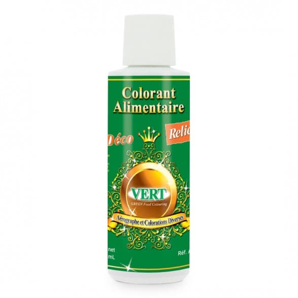 Colorant liquide professionnel à base d'eau vert 125ml - spécial aérographe  a13.
