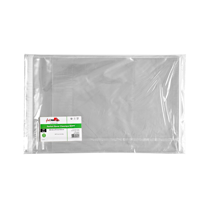Sachet klever refermable bopp  360x270mm h80mm, 1 000pcs