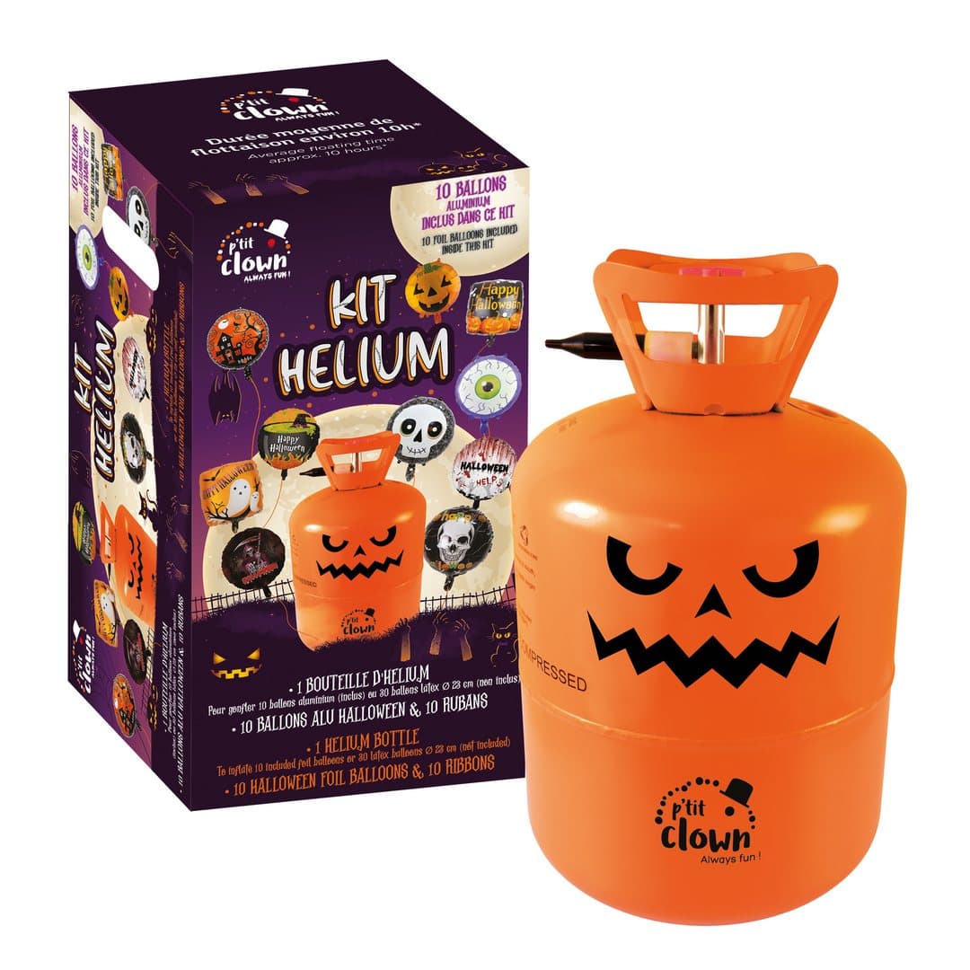 Bouteille d'hélium jetable - capacité 30 ballons, 10 ballons alus hw