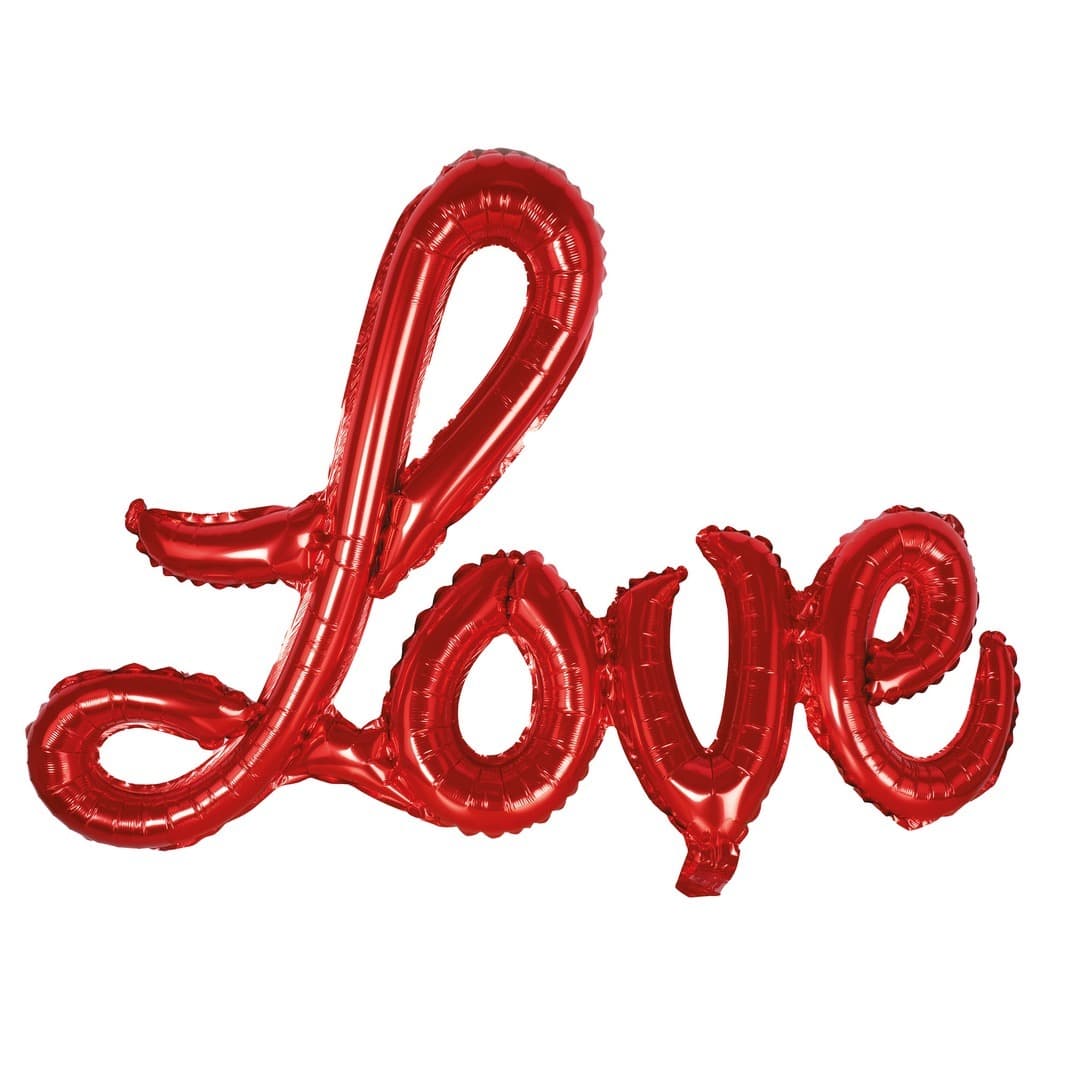 Ballon aluminium "love" - rouge