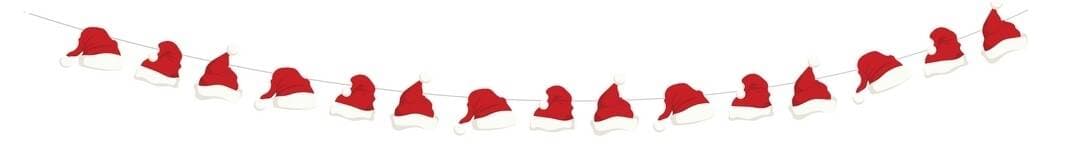 Guirlande bonnets de noël