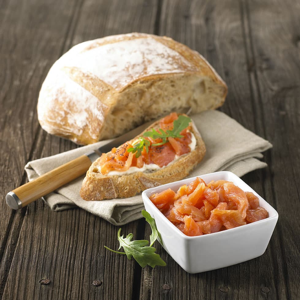 Chutes de saumon fumé