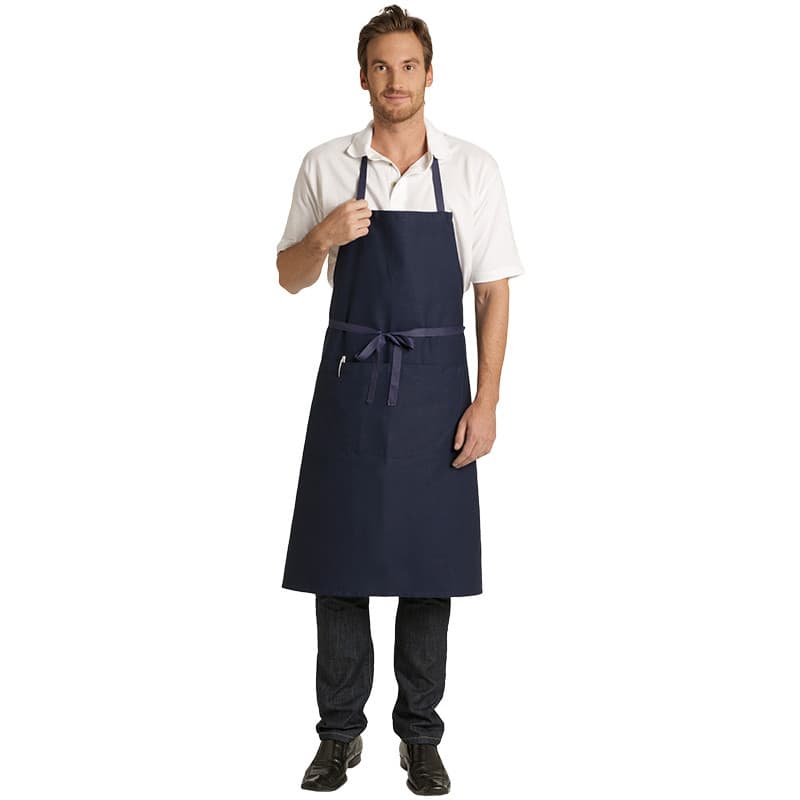 Tablier promo valet 100% coton bleu