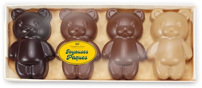 Réglette assortiment oursons pralinés 100g