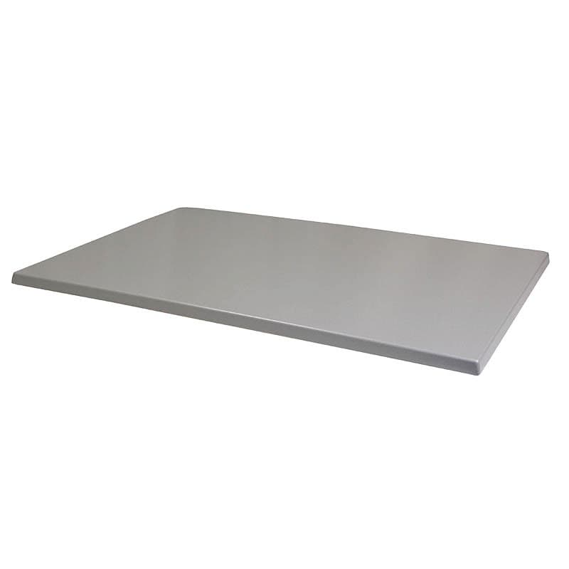 Plateau de table rectangulaire 110x70 cm werzalit décor alu