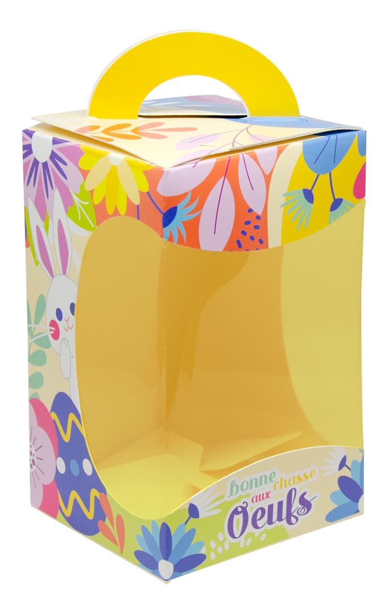 Boîte carton œuf avec fenêtre, n°1 8x8x13 cm x 25