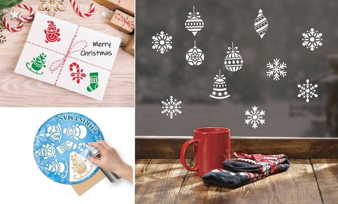 Pochoir noël - modèle aléatoire