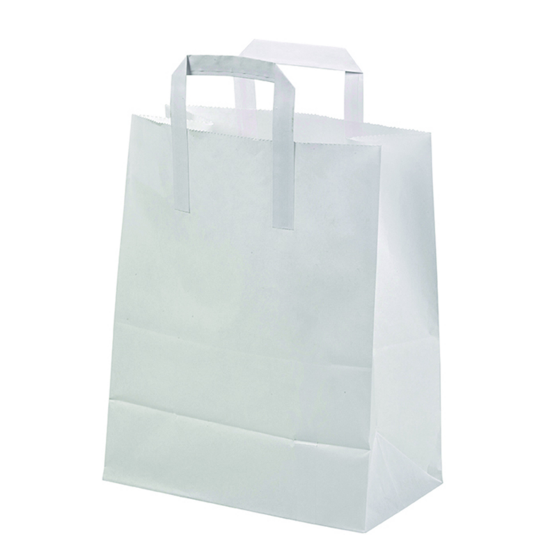 Sac cabas papier blanc recyclé 260x170x280mm, 250pcs