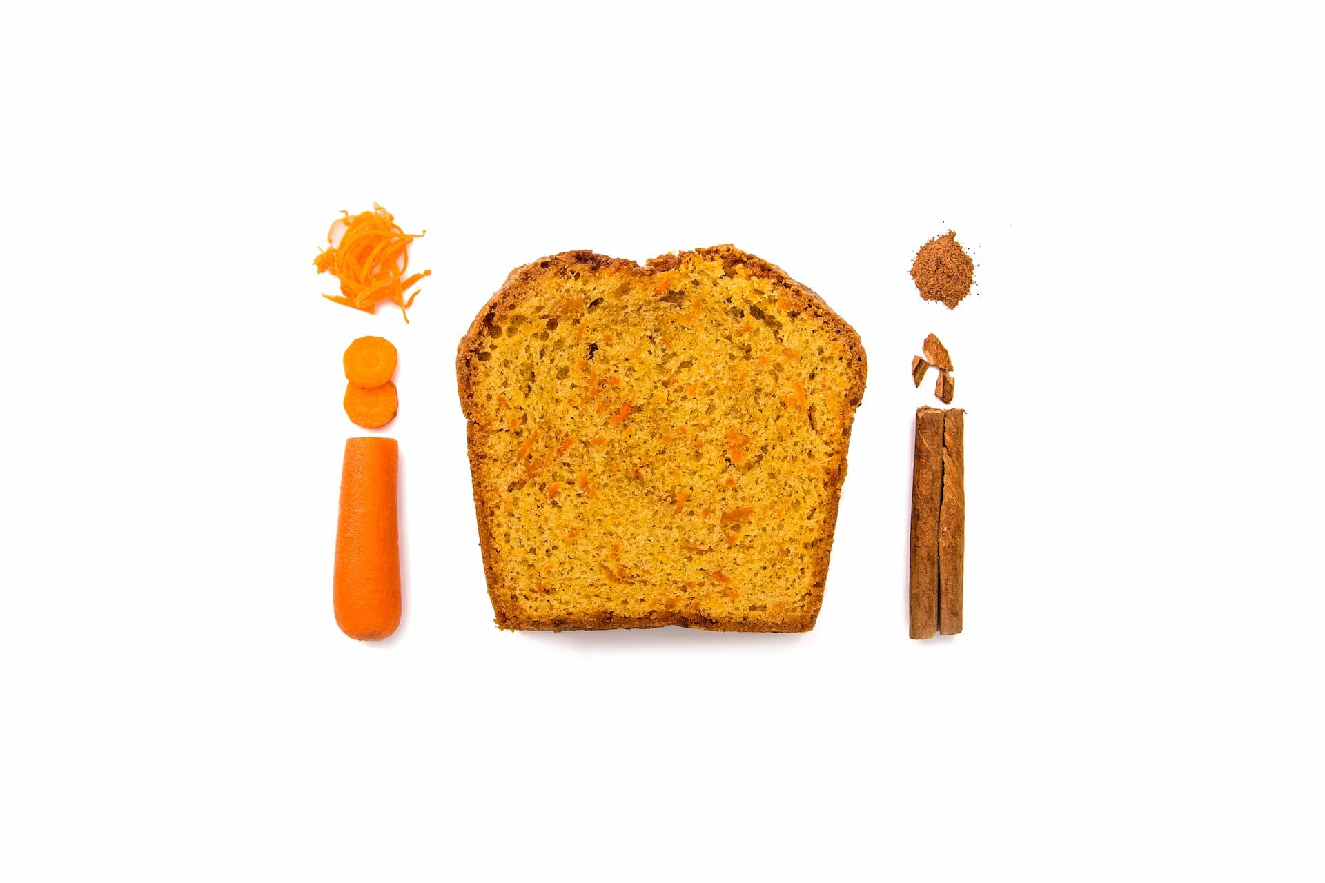 Loaf cake carotte - lot de 4 cakes tranchés en 12 parts