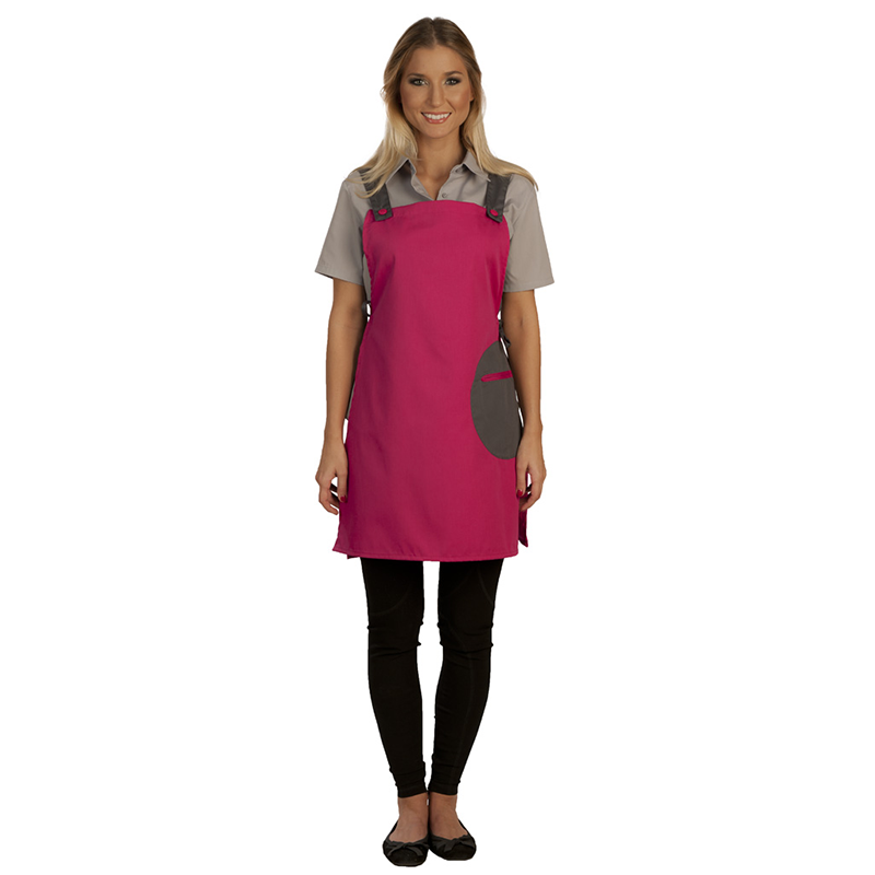 Chasuble bretelle polycoton  gris fuschia